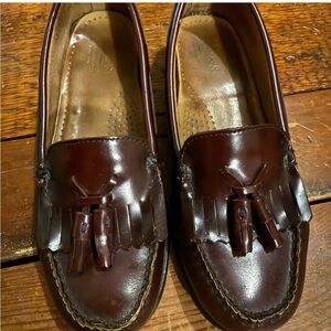 G H Bass Tassel Loafers in Burgundy Brown